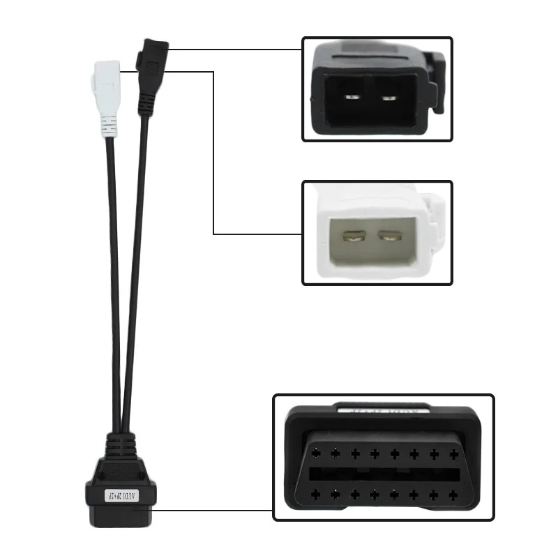 Адаптер VAG для AUDI 2X2 OBD1 OBD2 автомобильный диагностический кабель 2P + 2P Подходит для Audi 2X2Pin к OBD2 16Pin женский разъем VAG VW