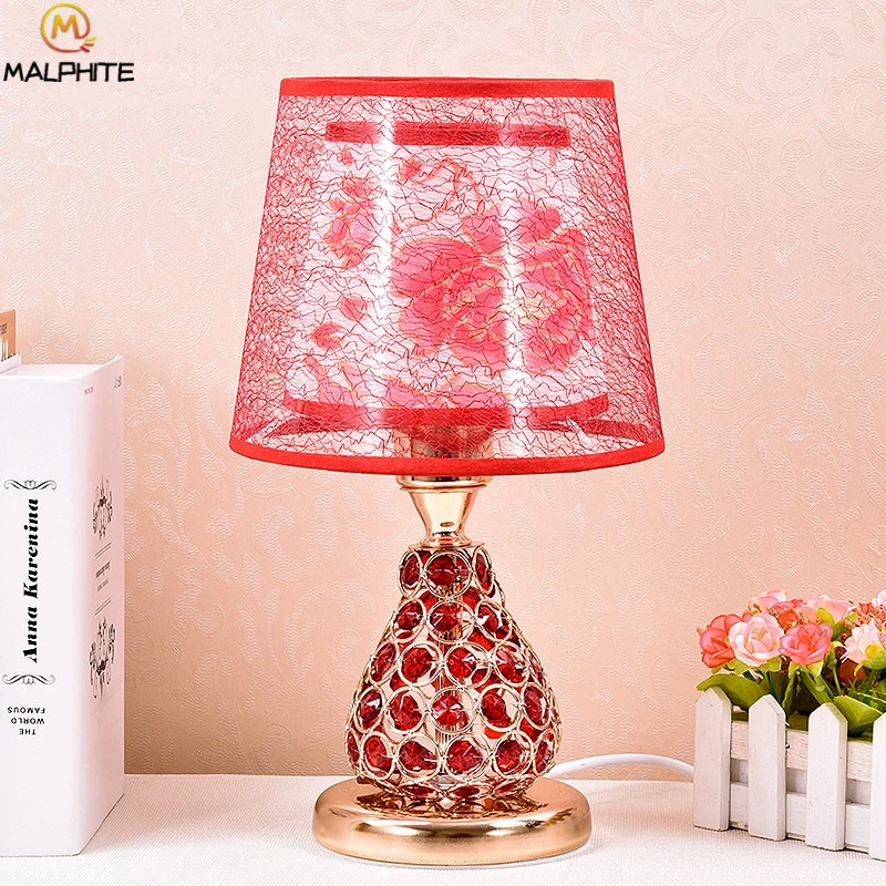 Современные светодиодные хрустальные настольные лампы Lustre для чтения учебный