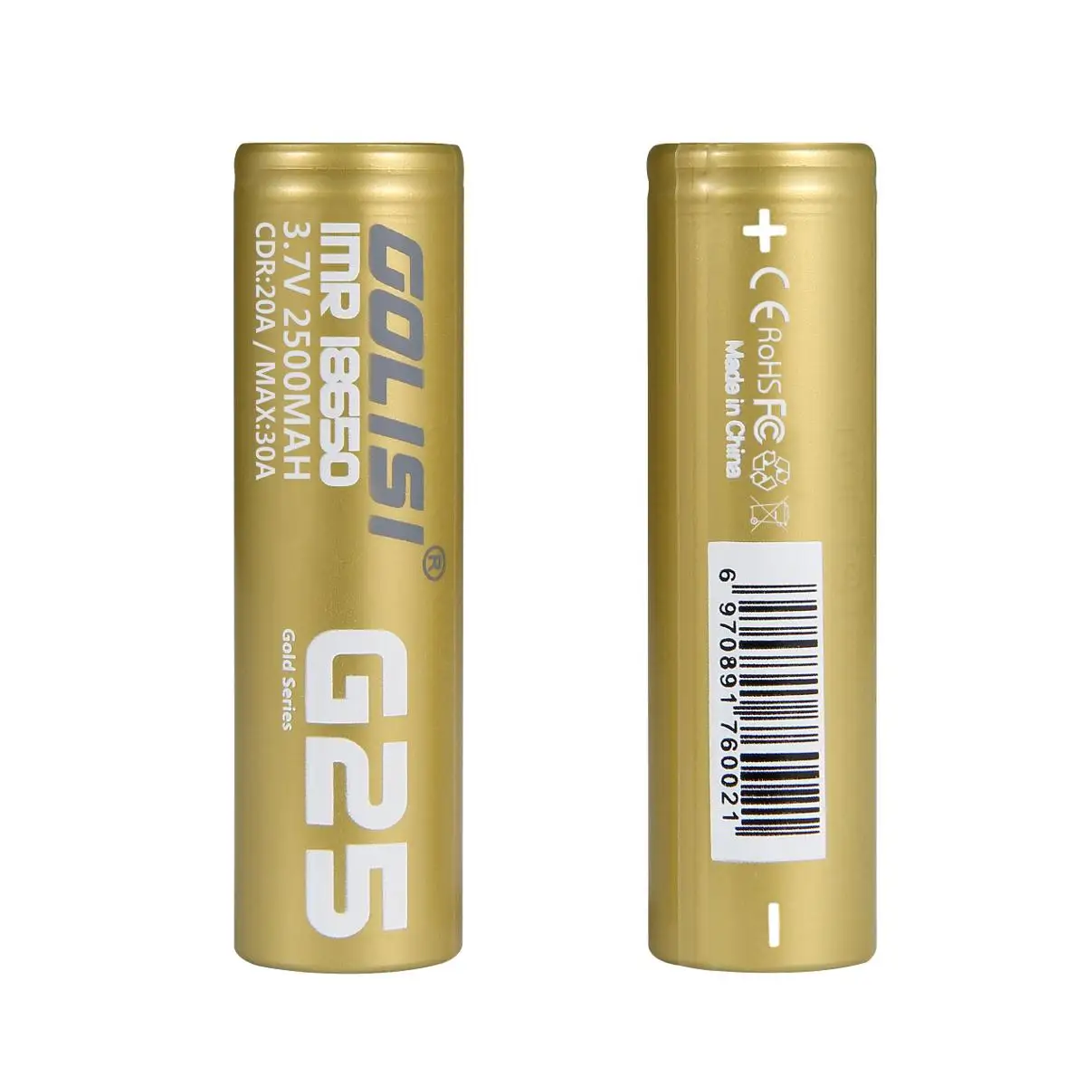 2 шт. GOLISI G25 2500 мАч 3 7 в 20A CDR мощный IMR 18650 литий ионный E CIG аккумуляторная батарея с