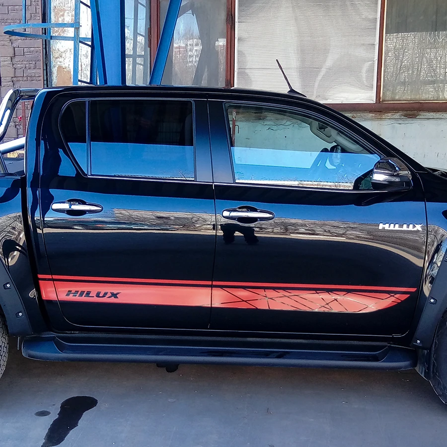 2 шт. hilux Боковая дверь полоса гонок графический винил крутой автомобиль стикер на