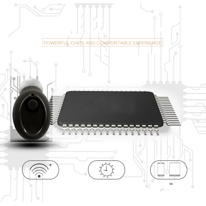 Беспроводные Bluetooth наушники GS мини невидимые спортивные для телефона|Наушники и