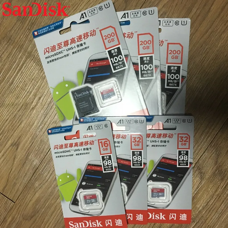 SanDisk Micro SD карта памяти 16 ГБ 32 64 Гб 128 MicroSD Max 80Ms Uitra C10 TF C4 8G cartao de memoria | Компьютеры и