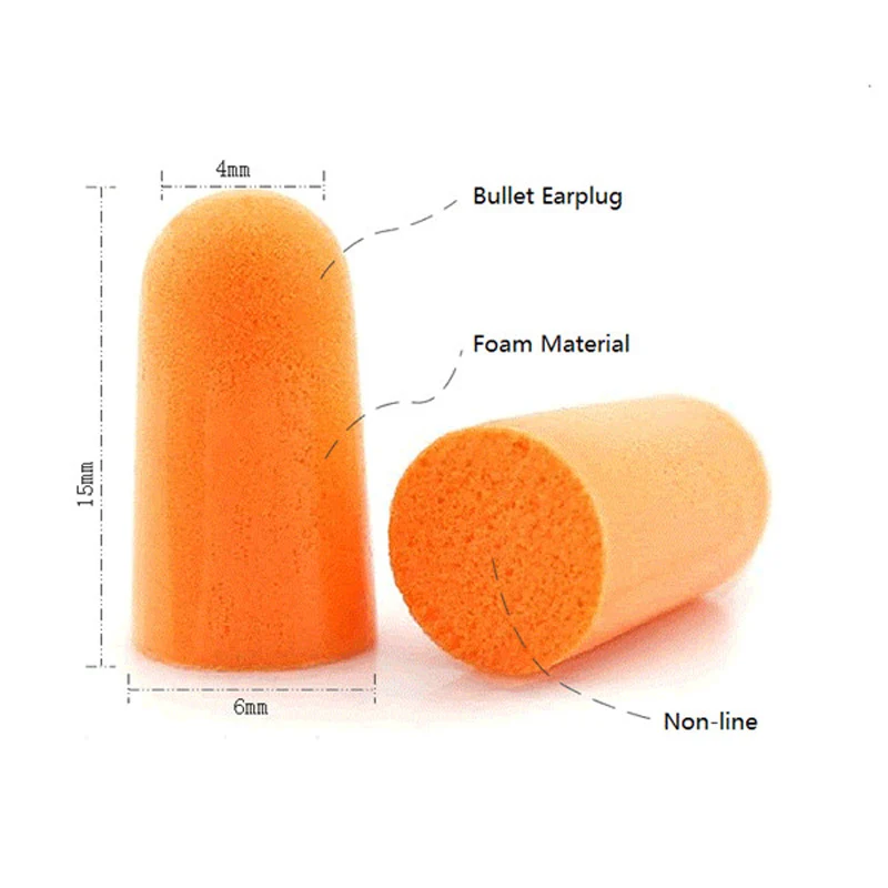 5 пар пенопластовых мягких затычек для ушей с шумоподавлением защитные затычки