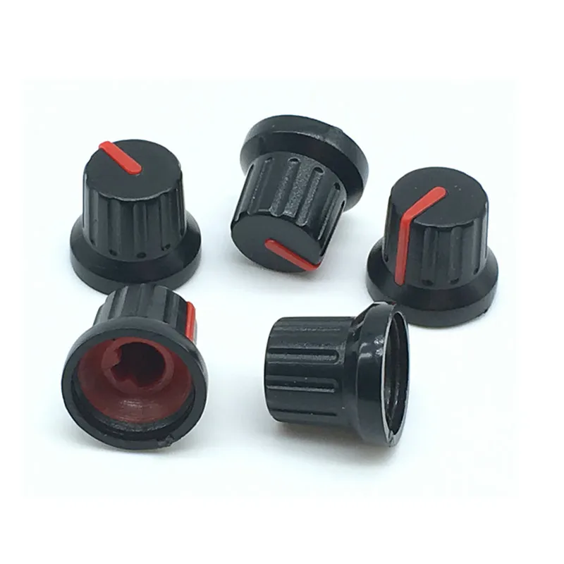

10pcs/lot Potentiometer Plastic Knob Encoder Switch Cap Half D Shaft Type 6MM
