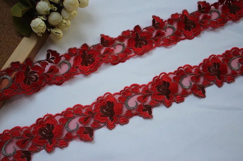 Женское платье с цветочной вышивкой ширина 5 см|Кружево| |