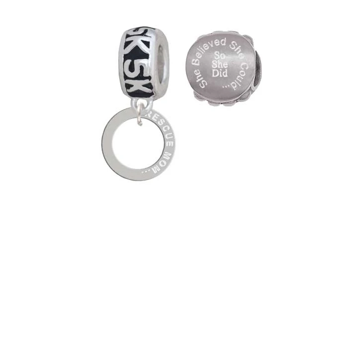 Спасательная мама Бесконечность кольцо 5 K Run она верила что может очаровать бусы