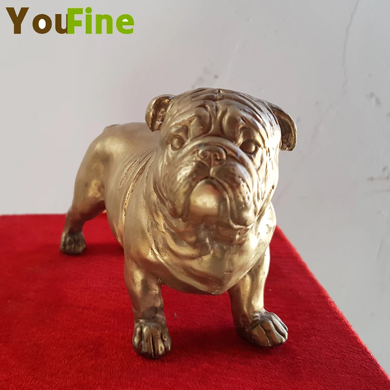 

Bronze Dog Sculpture Casting Bronze Dog Statue Bulldog Sculptures Animals Statue Home Office Indoor Modern Art Decor Ornaments