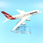 16 см Qantas Airbus A380 модель самолета литая под давлением Металлическая Модель самолетов 1:400 Металл A380 модель самолета игрушка подарок
