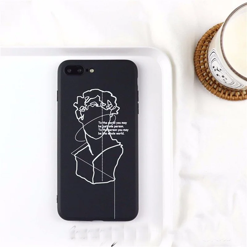 Чехол для iPhone X Xs Max XR 8 7 6s 6 plus с абстрактными художественными линиями мягкий чехол