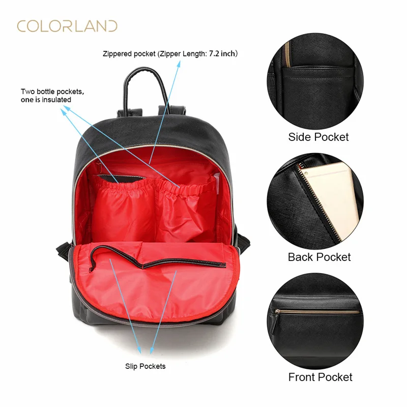 Новинка 2019 модные сумки для мам подгузников рюкзаки из полиуретана