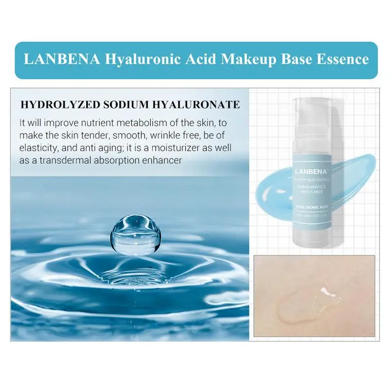 Гиалуроновая кислота основа для макияжа VC праймер 24K золото стойкая грунтовка