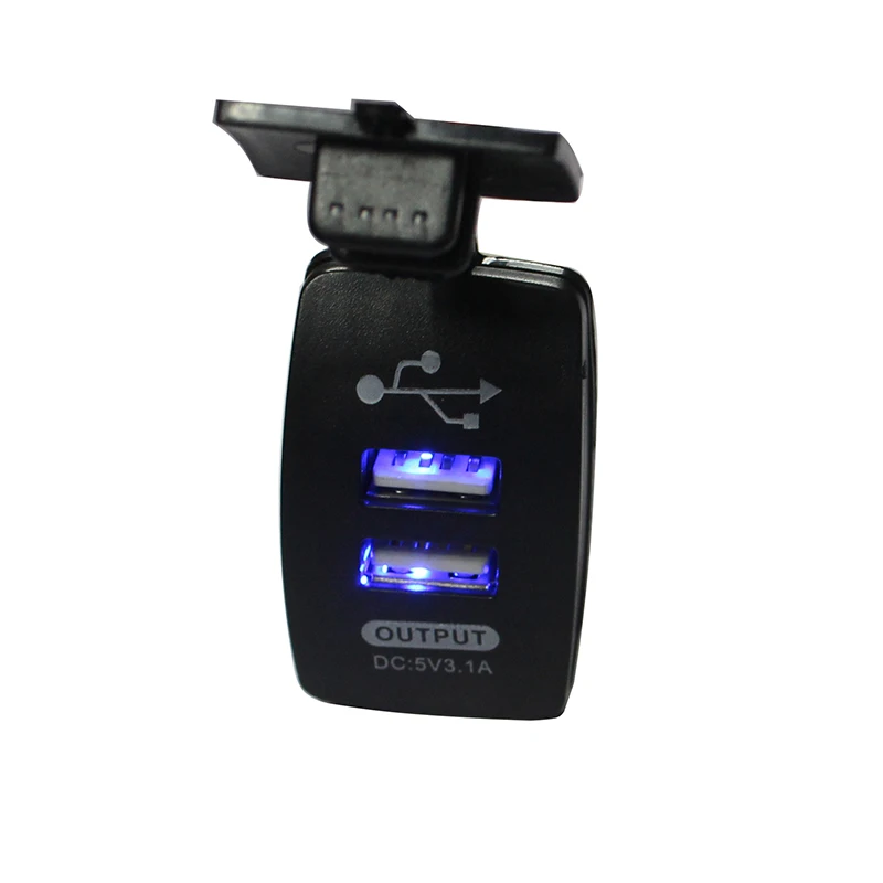 Автомобильное зарядное устройство CARCHET с двумя usb портами клавишный