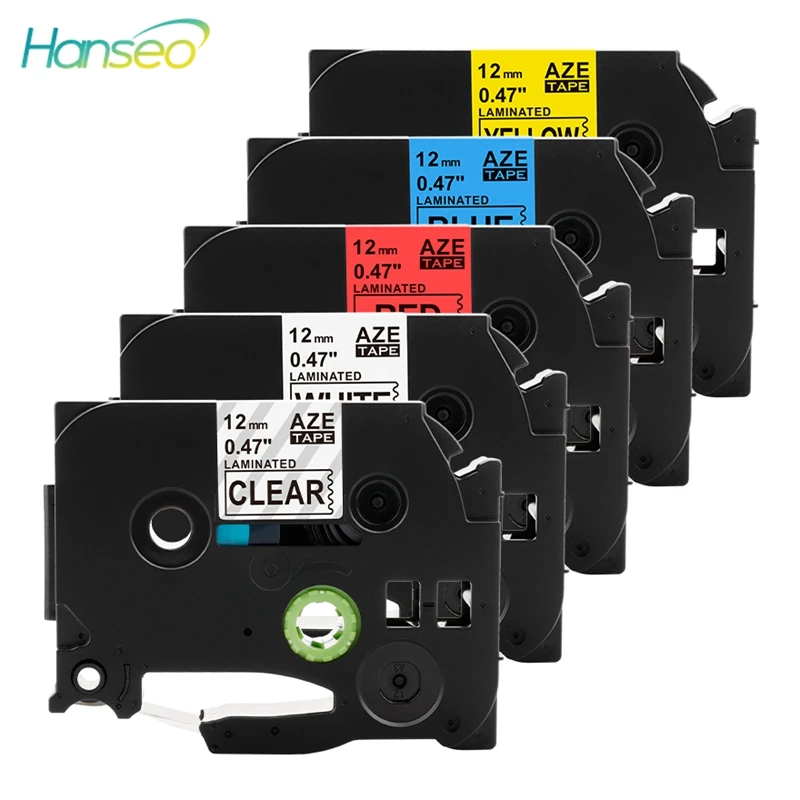 Hanseo 5 шт. TZe 231 P touch клейкие ленты 12 мм Совместимость для брата ламинированная