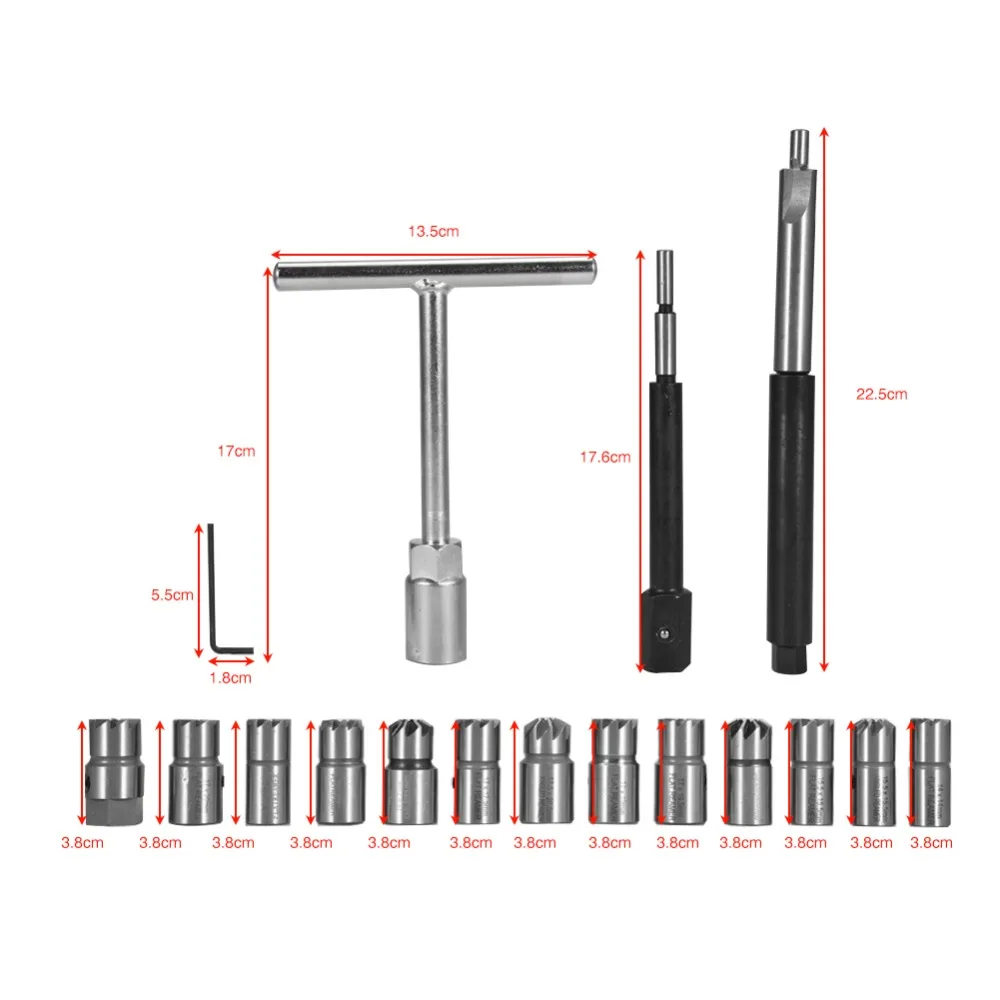 Набор инструментов для чистки дизельного инжектора 17 шт./лот инструмент очистки