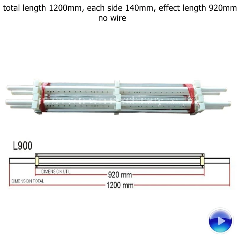 4pcs L900 anti static bar no wire for bag making machine total length 1200mm, each side 140mm, effect length 920mm
4pcs L900 anti static bar no wire for bag making machine total length 1200mm, each side 140mm, effect length 920mm