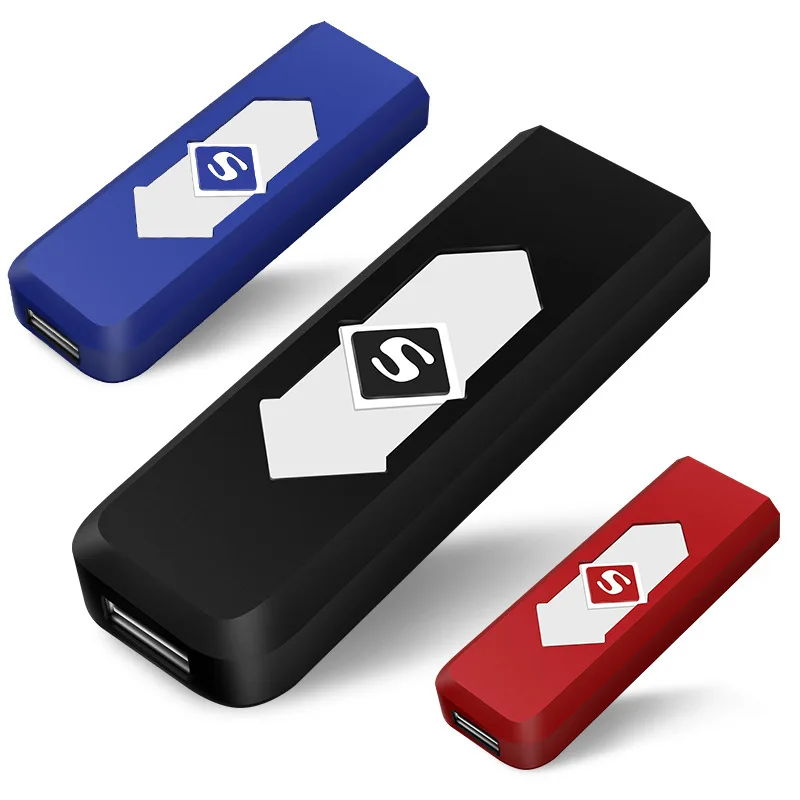 1 шт. ветрозащитный бездымный USB прикуриватель модная зажигалка зажигалки для