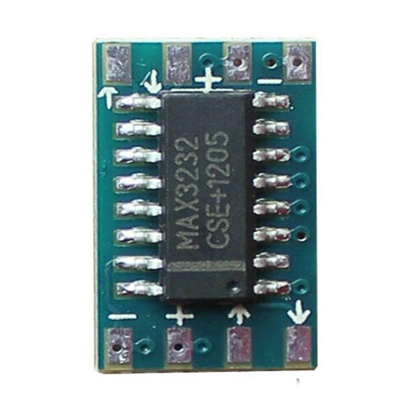 10 шт./лот мини RS232 - TTL Модуль преобразователя платы адаптер MAX3232 120 кбит/с 3-5 в