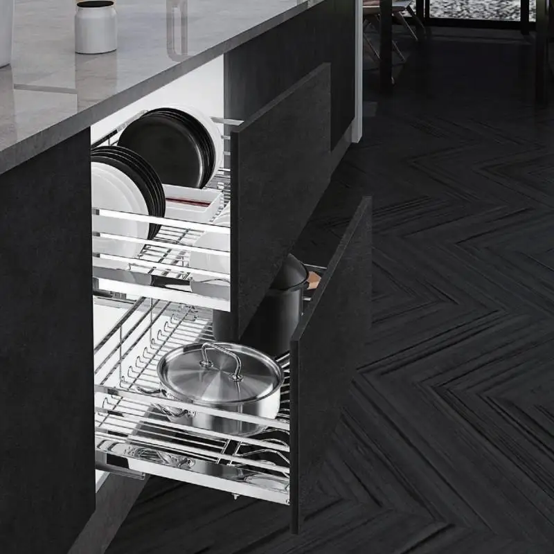 Кладовая Organizador Armario Cocina Cestas Corredera из нержавеющей стали органайзер для кухни Cozinha