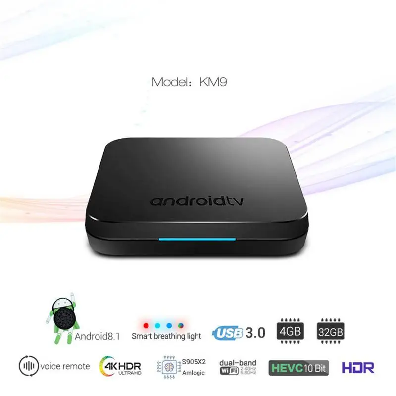 KM9 Android 8 1 сетевой плеер Amlogic S905X2 четырехядерный a53 двухдиапазонный WiFi голосовой