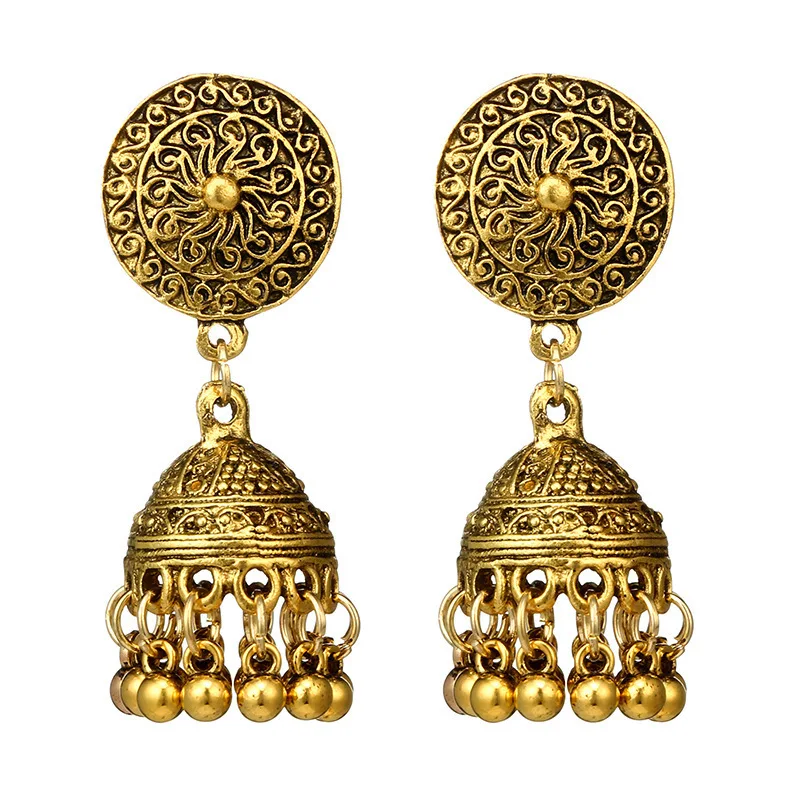Цыганские украшения ретро этнические серебряные индийские Jhumka маленькие