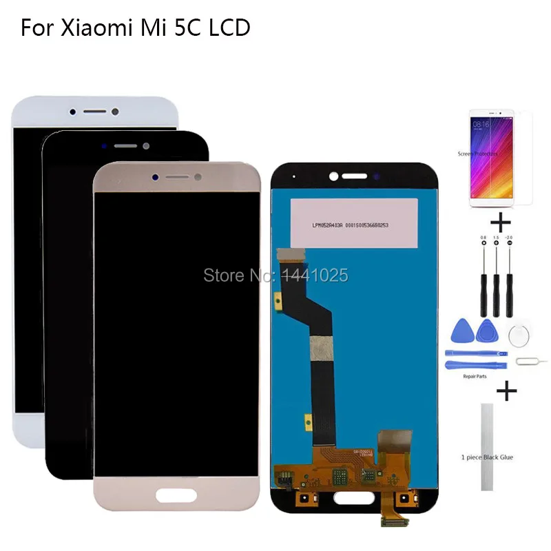 Замена экрана дисплея для Xiaomi Mi 5C LCD сенсорный экран 5 15 дюймов черный белый