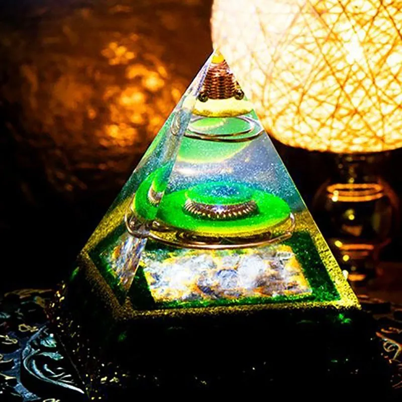 Кристаллическая Пирамида AURA REIKI Orgonite Aura украшение фэн шуй ремесла накопление