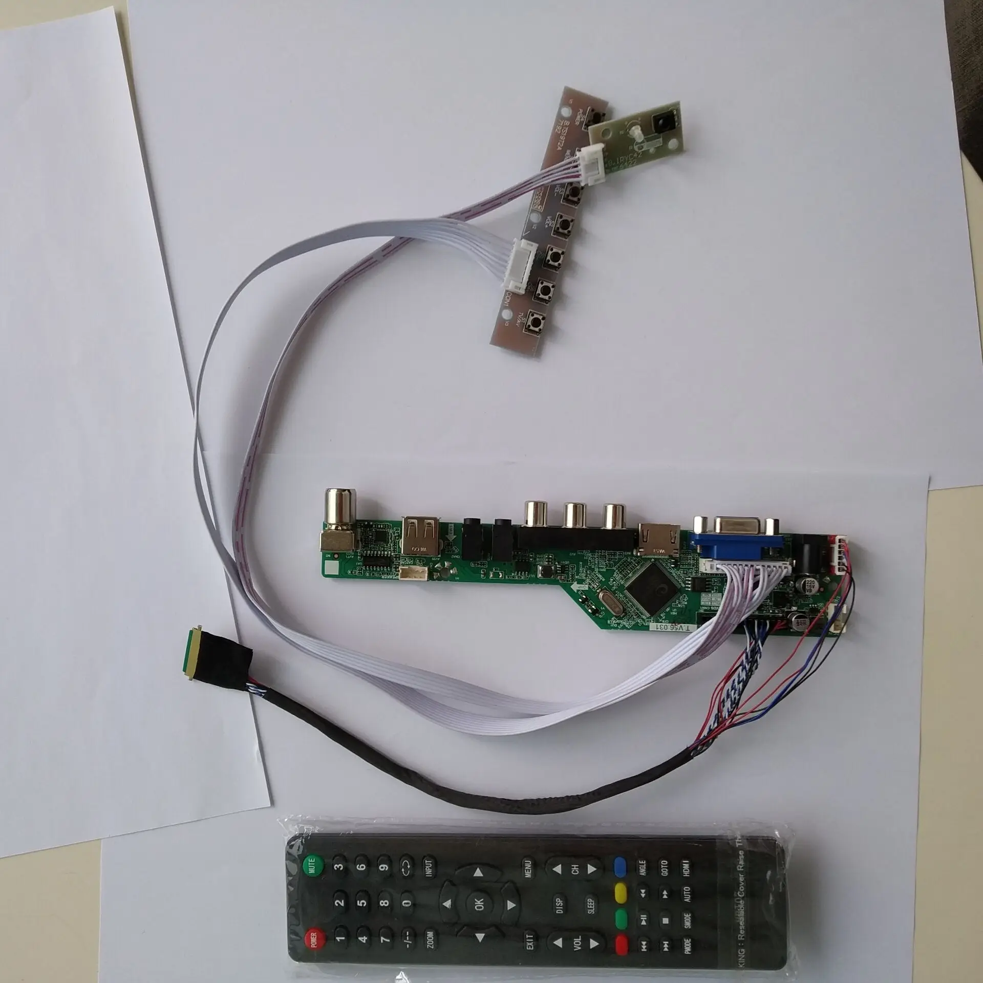 ТВ LCD LED RF VGA AV USB HDMI контроллер комплект платы DIY для LP156WH4 TLN2 15 6 &quot1366 × 768 монитор