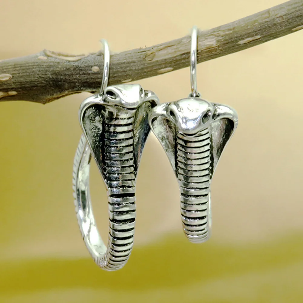 Серьги подвески в стиле панк винтажные геометрические серьги виде змеи модные