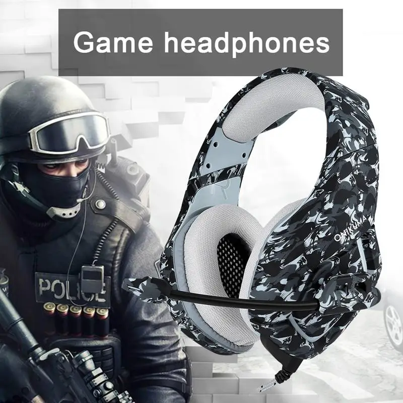 Камуфляжные гарнитуры для PS4 гарнитура с микрофоном Стерео Игровые наушники