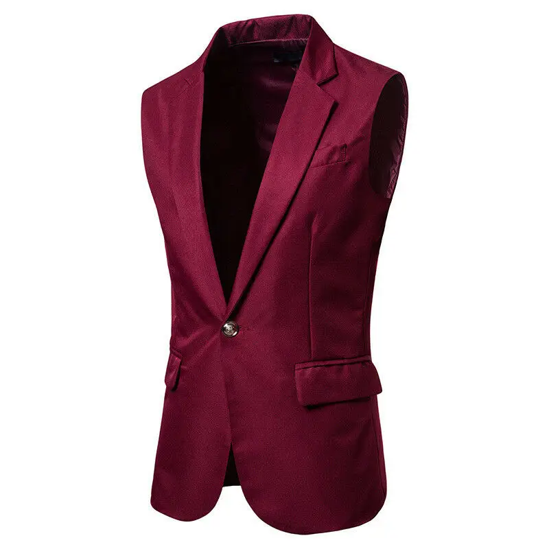 

Vest Fit Business Formal Slim Suit Trendy Tuxedo Botton British Men's Botton British Slim Fit Formal Vest Suit Tuxedo Waistcoat