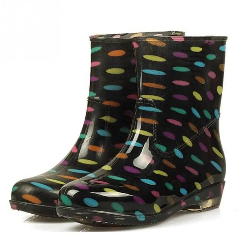 2019 осенние модные непромокаемые сапоги резиновые женские нефритовые
