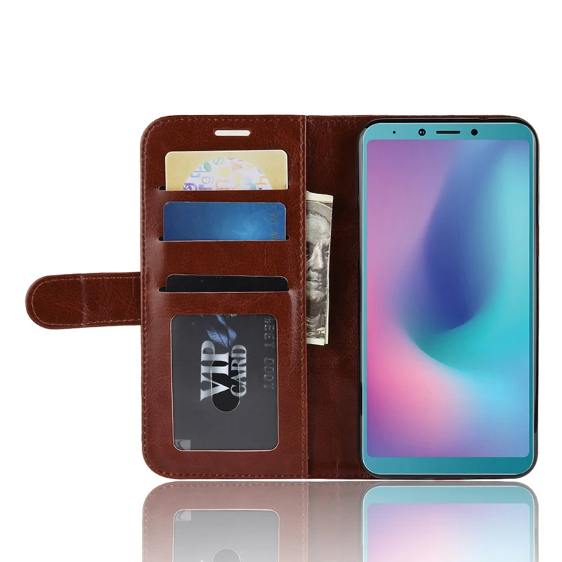 Alesser для samsung Galaxy A6s кожаный чехол флип натуральная кожа телефона с кармашком