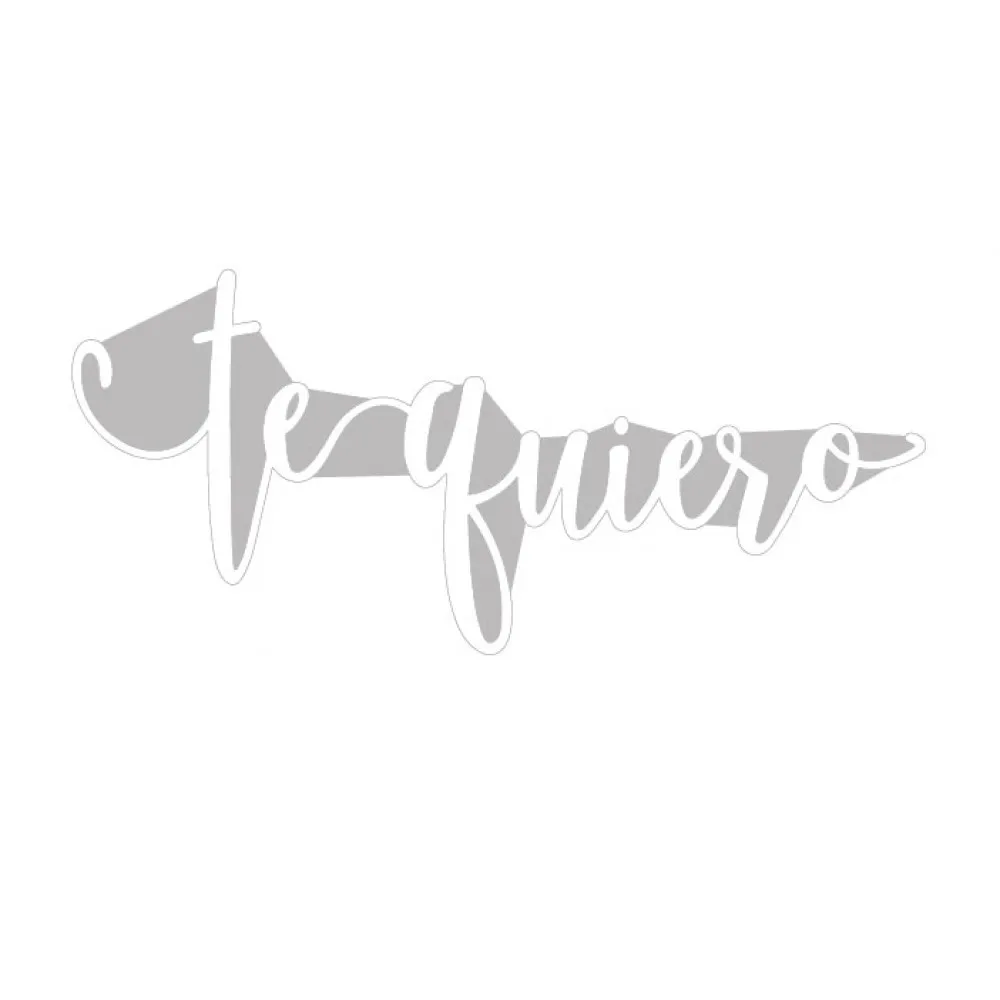 Te Quiero (я люблю тебя) Испанский трафарет для альбома скрапбукинга с металлическими