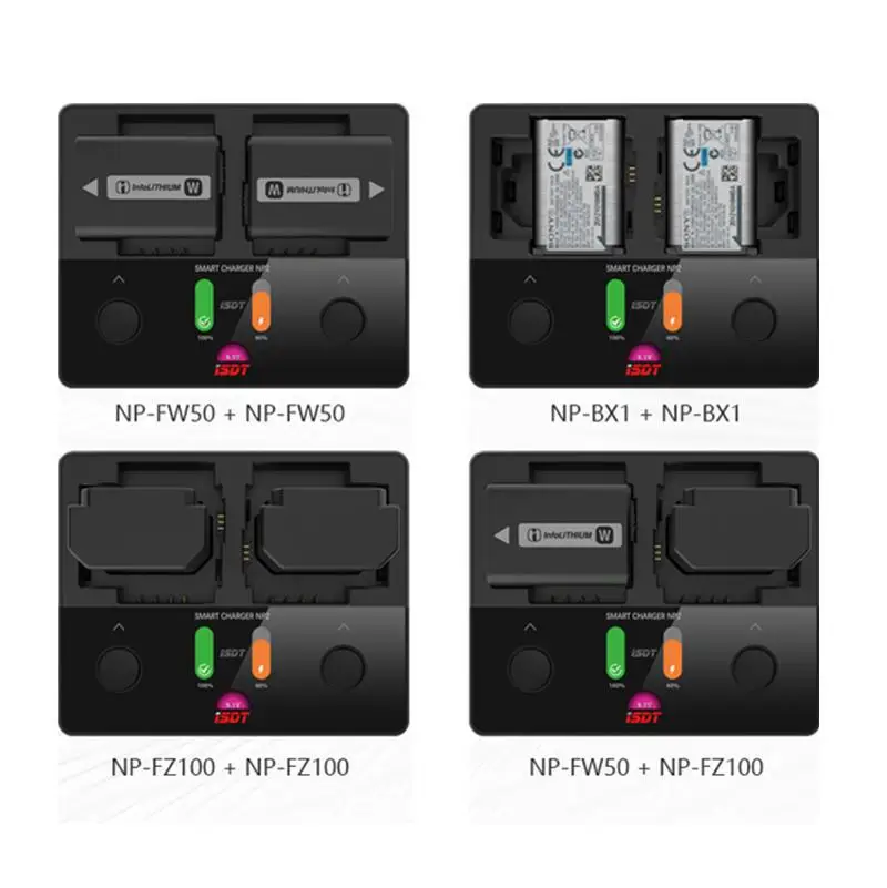LeadingStar ISDT NP2 18 Вт DC двухканальный IPS ЖК дисплей Камера Зарядное устройство для Sony NP