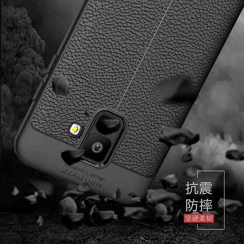 Mokoemi Lichee Pattern Shock Proof Soft 5.6&quotFor Samsung Galaxy A6 2018 Case For Plus Phone Cover |