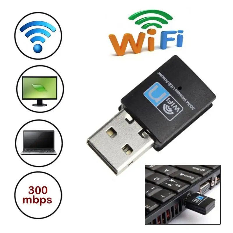 300 Мбит/с мини USB Wifi беспроводной адаптер 802 11 B/G/N Сетевой LAN ключ соответствует Windows