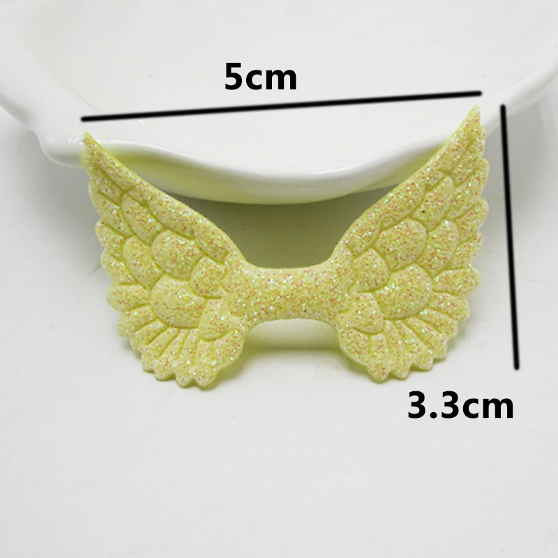 Sale 10PCS/Pack Glitter 50*33mm Korean hair accessories crafts angel wings Cartoon handmade materials DIY Decor | Аксессуары для