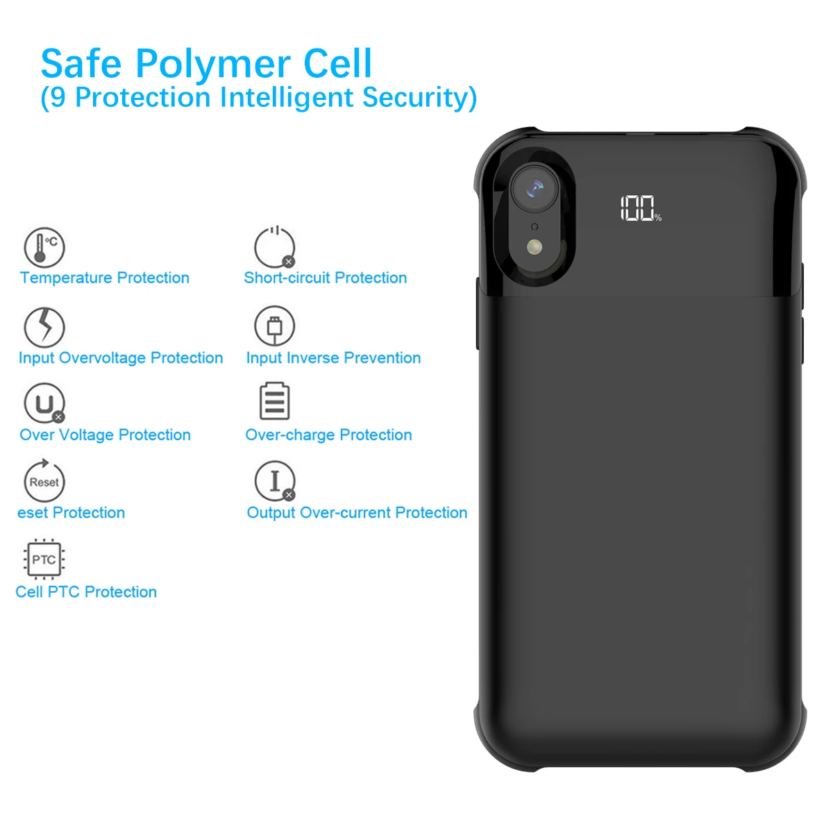 Для iPhone X XS 5000 mAh power Bank зарядное устройство чехол для телефона перезаряжаемый