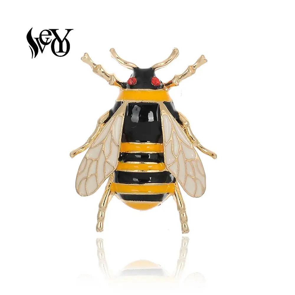 

VEYO Honeybee Brooch Cute Insect Enamel pin Backpack Badge Gift