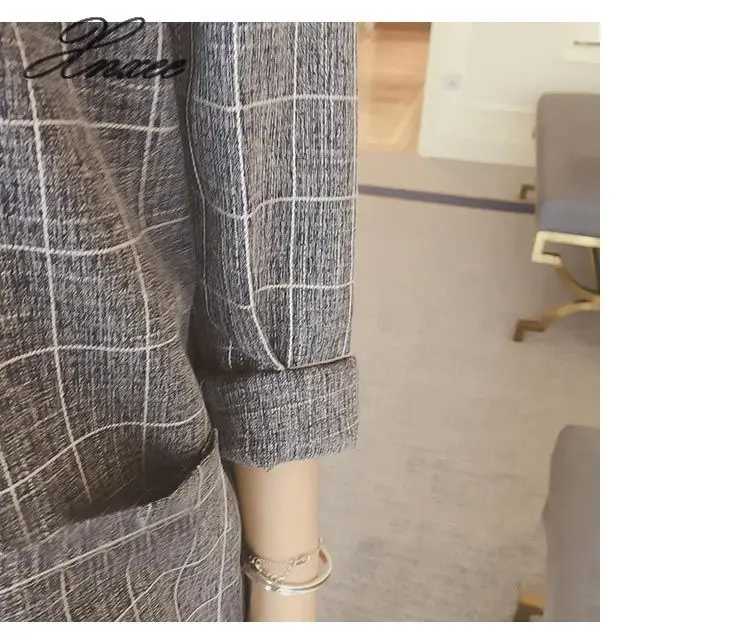 

Spring summer Women two piece set Casual tops + shorts plus size plaid Top Female Office Suit Set Women's 2 Piece Set