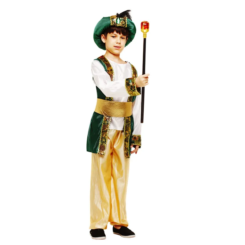 Children Boys Arab Prince King Costumes Cosplay Kids Middle East Halloween Carnival Dress Party Supplies Purim Costume |