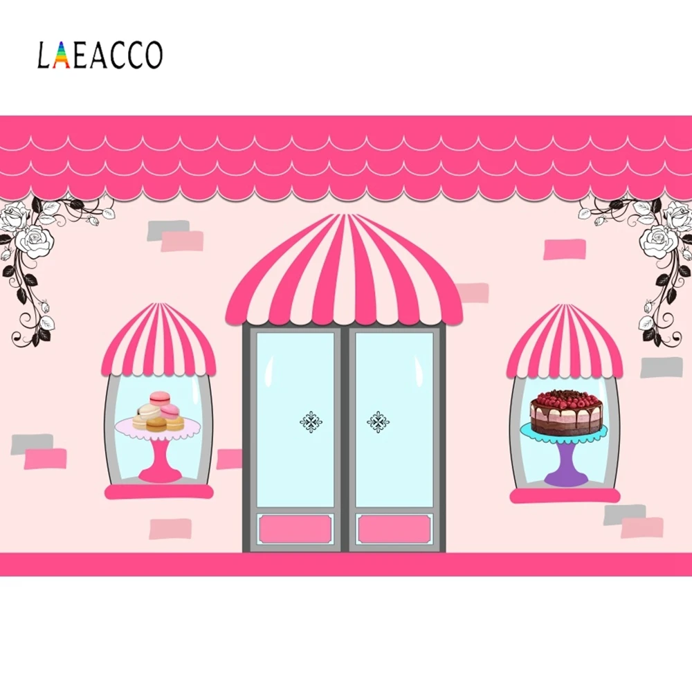 Laeacco розовый фон с героями мультфильмов магазин для маленьких девочек принцесса