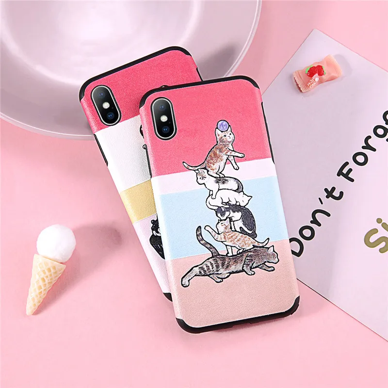 Чехол Lovebay для iPhone 6 S 7 8 Plus X XR XS Max классный чехол с мультяшным животным котом