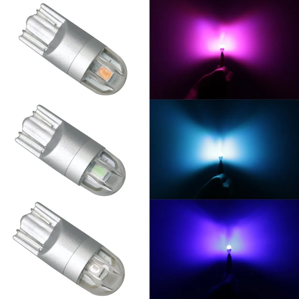2шт T10 светодиодный светильник 168 501 W5W 3030 2SMD интерьерные светильники клиновидная