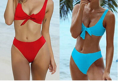 Сексуальный женский однотонный бюстгальтер с эффектом пуш-ап комплект бикини