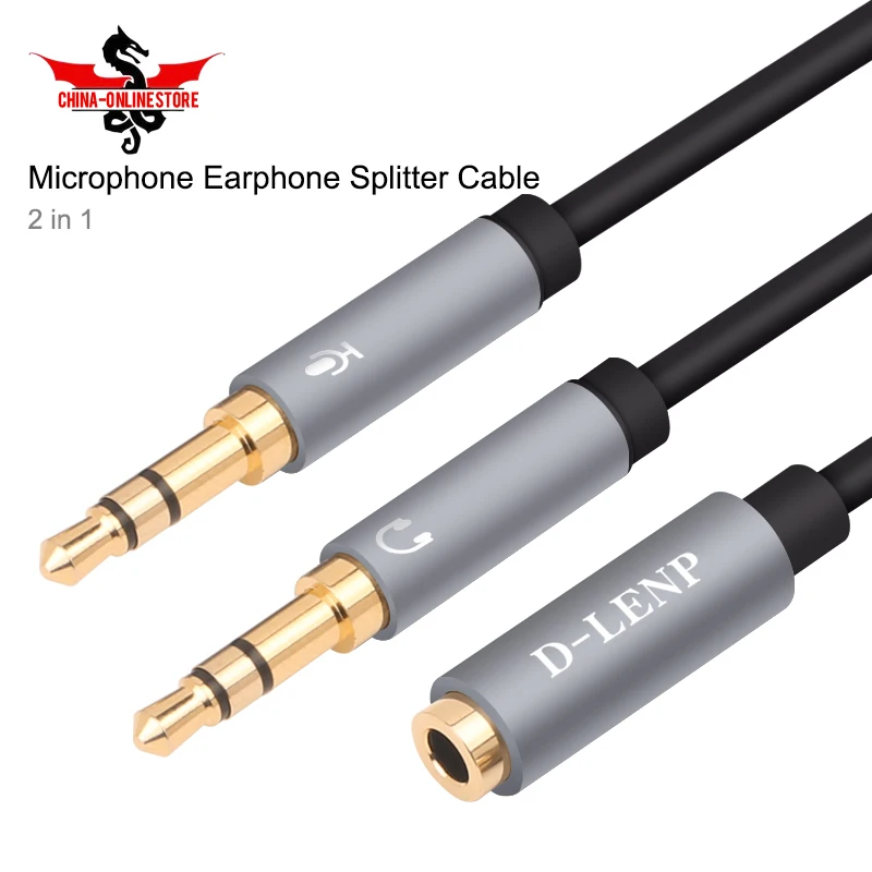 3 5 мм Jack аудио разветвитель Aux кабель вспомогательный проводной наушник адаптер