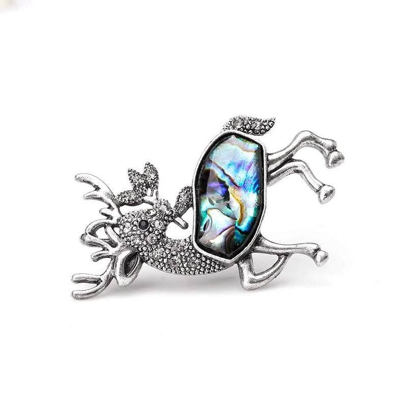 Deer Animal Cute Colurful One Pice Woman Girl Shell Classic Charming High Quality Accessories Simple Brooches All match | Украшения и