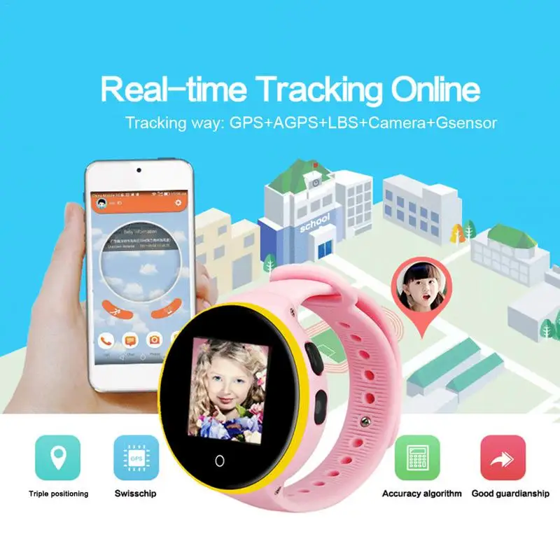Gps детские часы умные с цветным экраном gps Функция вызова фитнес трекер