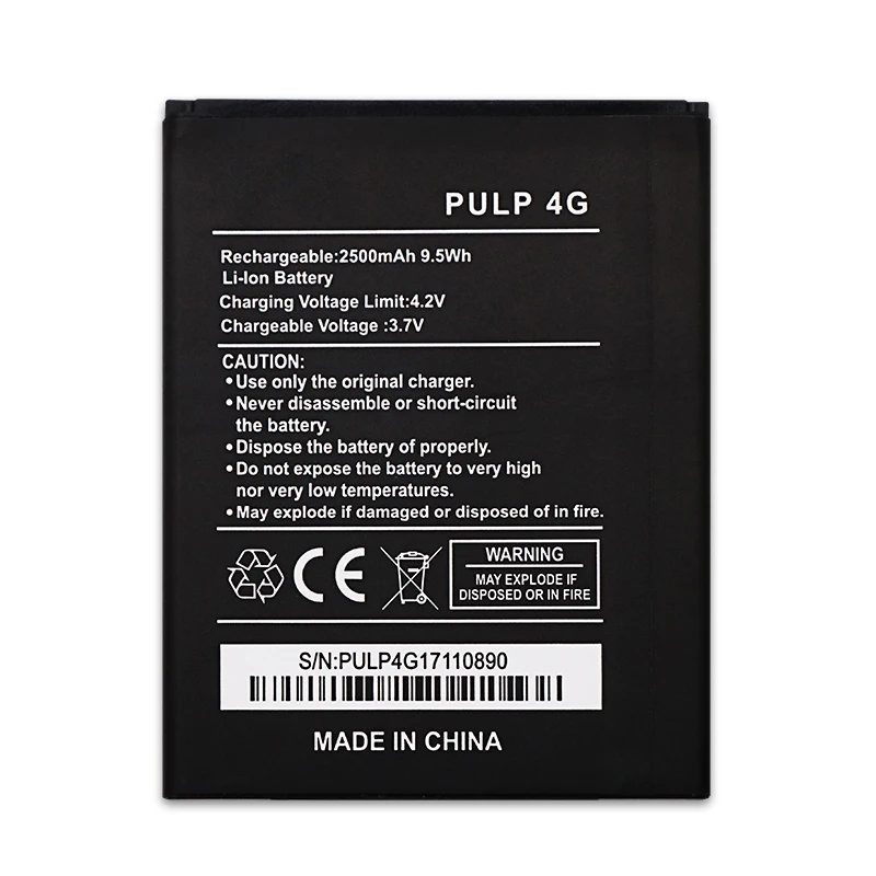 JRZ для WIKO Pulp 4G Аккумулятор телефона 2500mAh 3 7 V высококачественные сменные батареи |