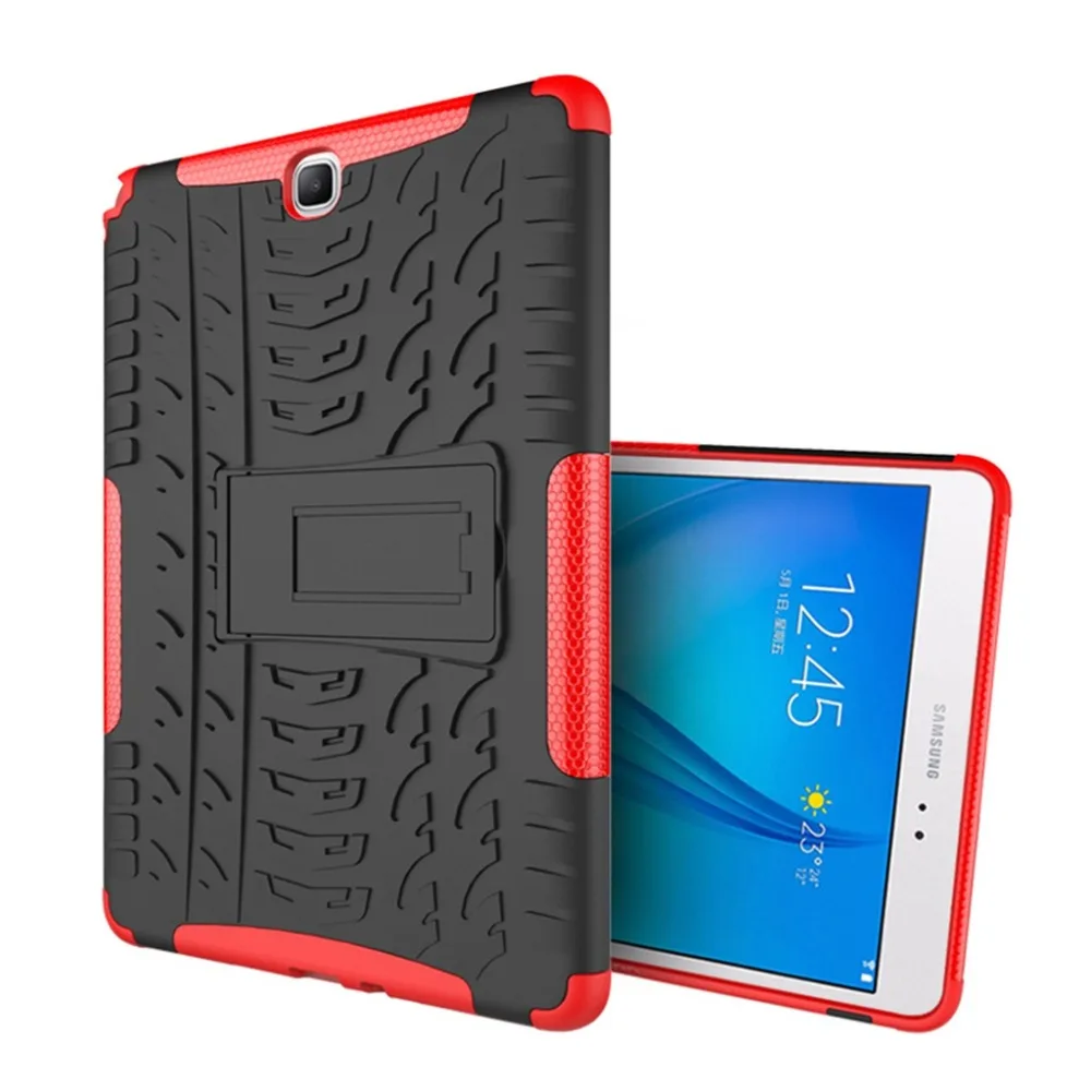 Сверхпрочный жесткий чехол Kicstand 2 в 1 для Samsung Galaxy Tab A 9 7 SM T555 T550 силикон + Гибридный
